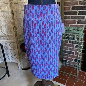 LuLaRoe Feather Design Cassie Skirt- NWT